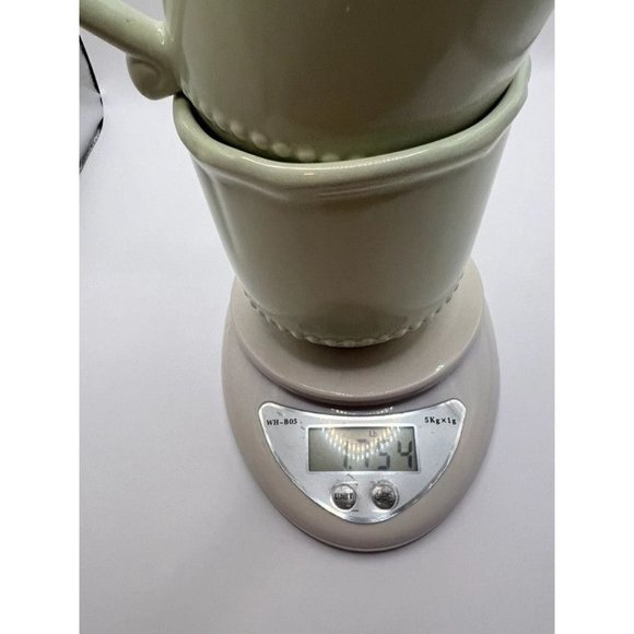 Green Beaded Pottery Barn Outlet Mugs Set of 2 - Picture 15 of 15